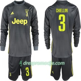 Juventus Dres Giorgio Chiellini 3 Dječji Gostujući 2018/19 Dugim Rukavima